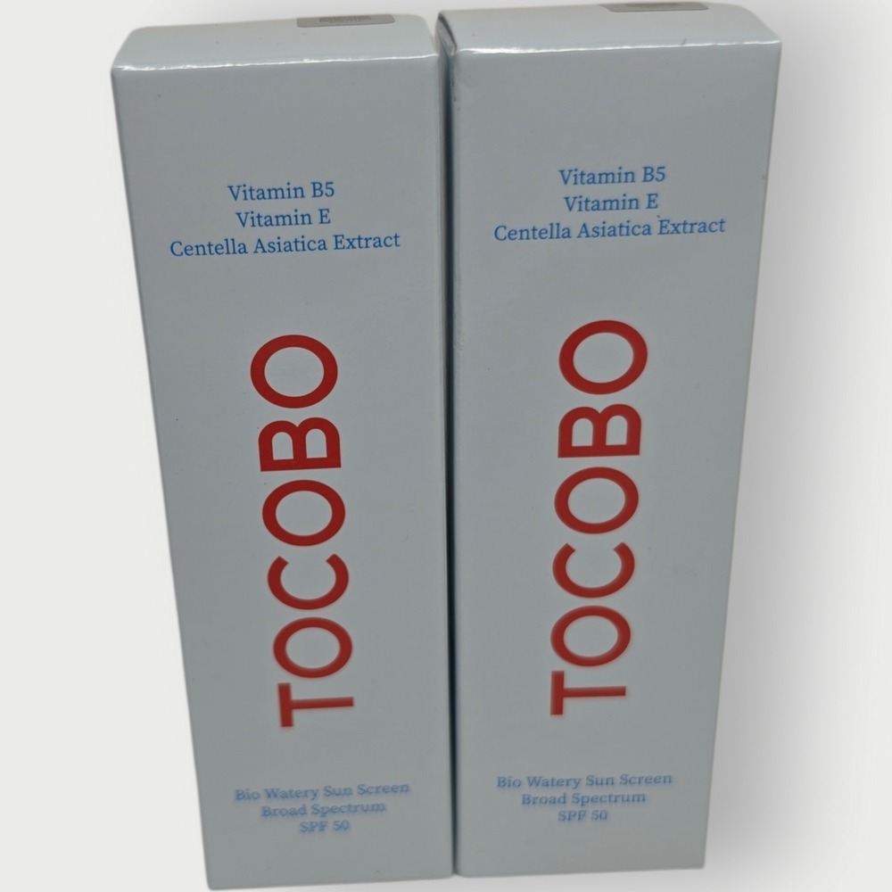 LOT OF 2 TOCOBO Bio Watery Sunscreen, Broad Spectrum Spf 50 Vitamin B +E‎ 1.35oz
